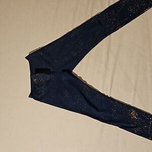 Women's Zyia Leggings, size 4, navy with hold speckles